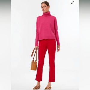 Tuckernuck Red Corduroy Ashford Pants, Size Small Ankle Kick Elastic Waist NWT